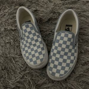 Light blue slip on vans
